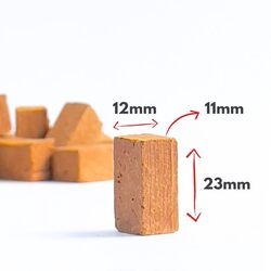 littleplay Pack of 100 Miniature Terracotta Bricks - Endless Open-Ended Play for Children and Hobbyists